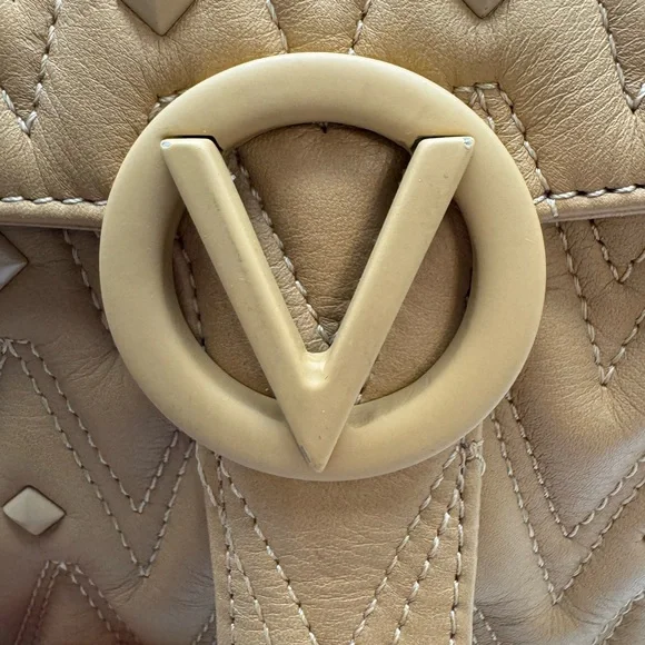 Valentino Tan Quilted Shoulder Bag - Picture 6 of 10